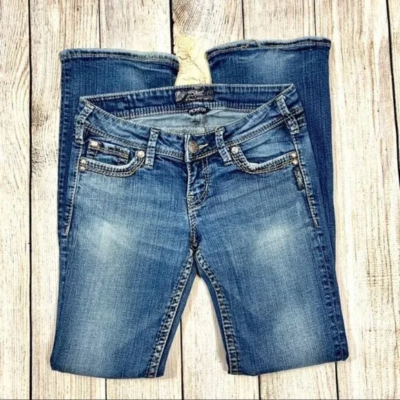 Silver Jeans Blue Pioneer Boot Cut Jeans Size 26 - Picture 3 of 8
